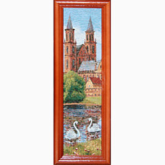 Гобеленовая миниатюра в багете «Замок»