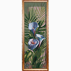 Гобеленовая картина в багете «Синие калы»