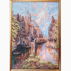 Гобеленовая картина в багете «Город золотой»