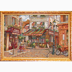 Гобеленовая картина в багете «Итальянский дворик»
