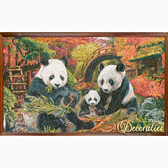 Гобеленовая картина в багете «Панды»