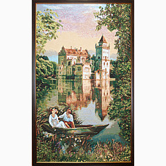 Гобеленовая картина в багете «Замок мечты»