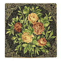 Гобеленовый чехол для подушки «Ретро розы»