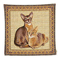 Гобеленовый чехол для подушки «Египетские кошки»