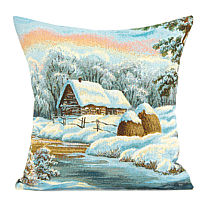Гобеленовый чехол для подушки «Зимнее утро»