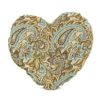 Гобеленовая подушка «Сердце» (Восток голубой)