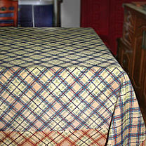 Cкатерть из гобеленовой ткани «Шотландка синяя»